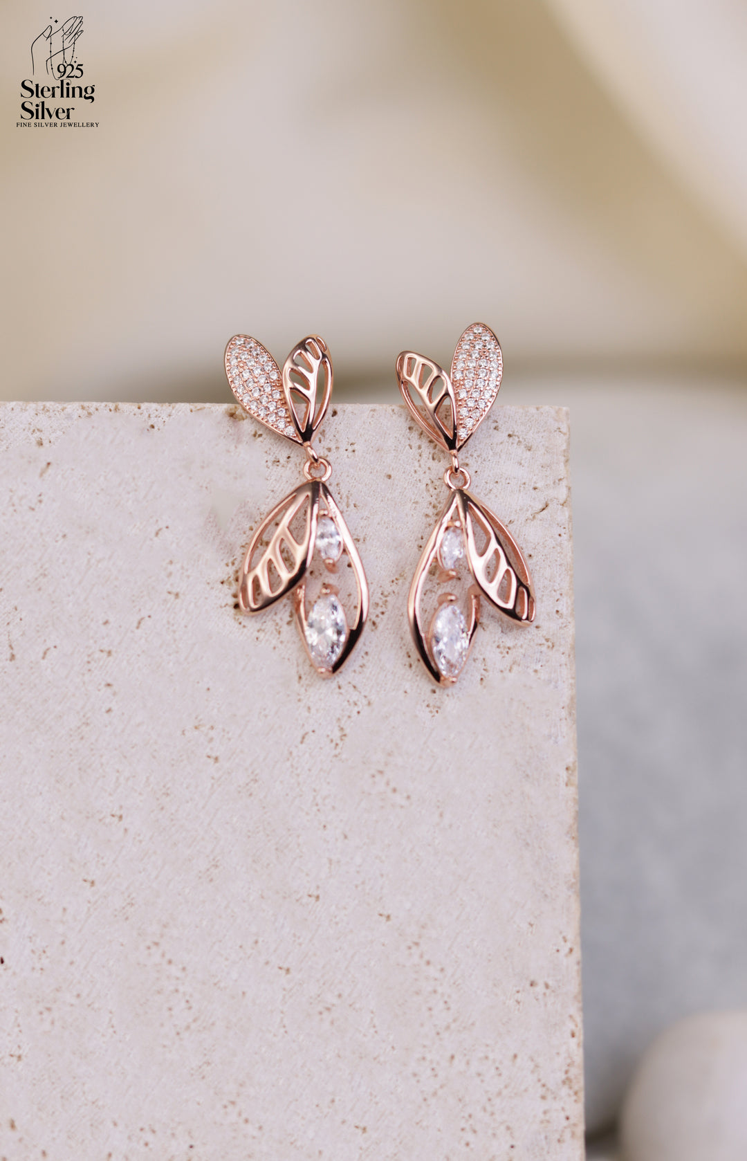 Ruffle 925 Sterling Silver Earrings