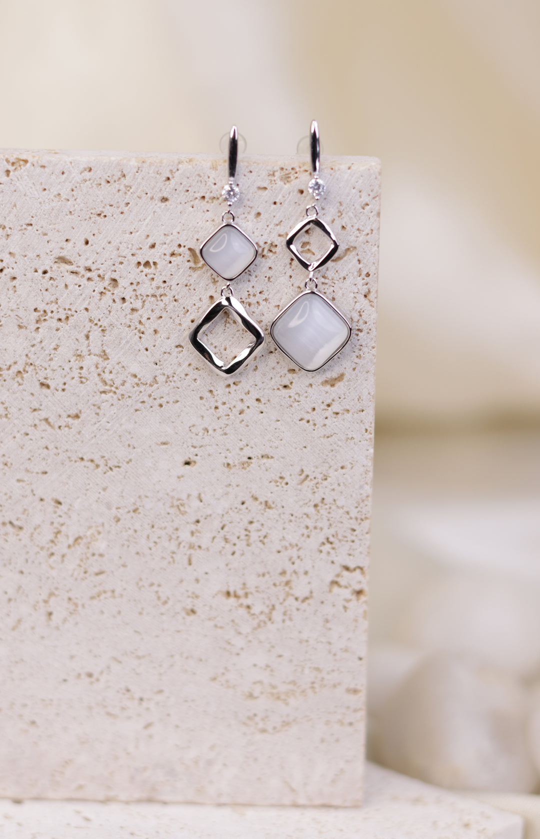 Crafted Pearl 925 Sterling Silver Earrings