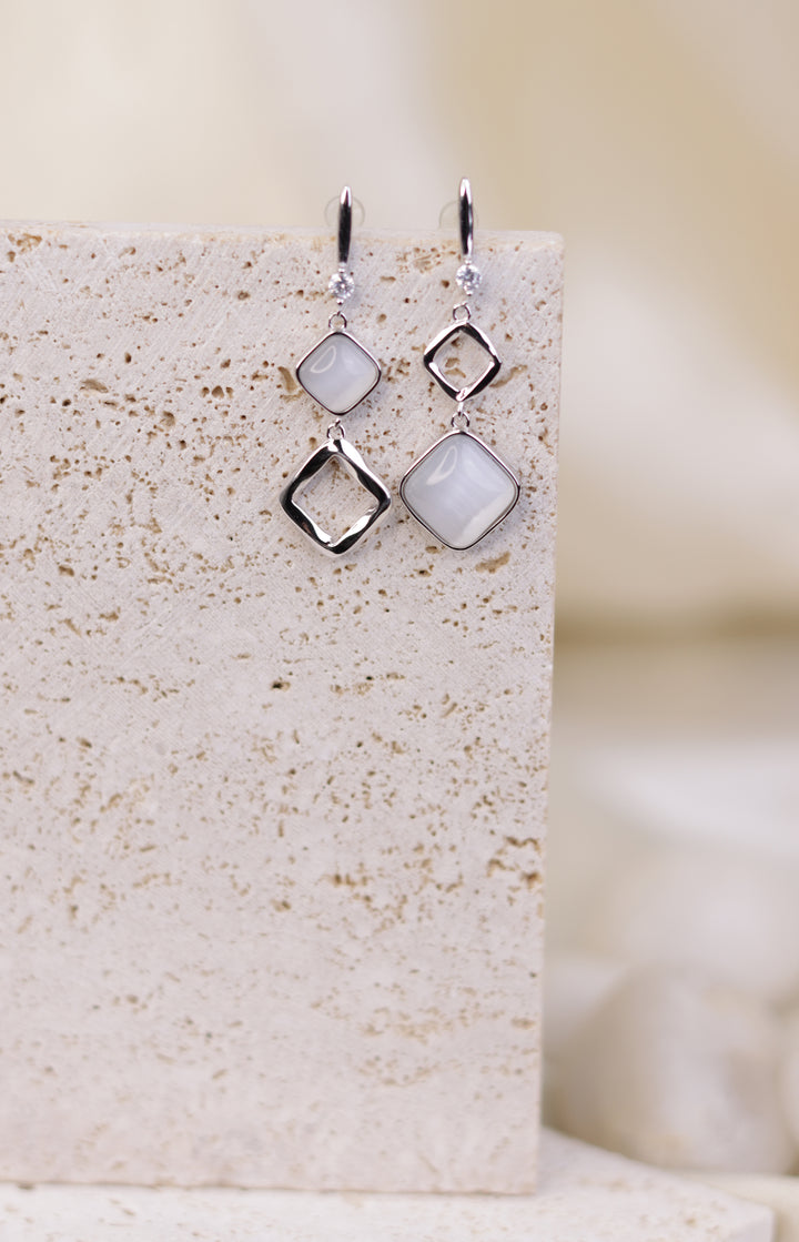 Crafted Pearl 925 Sterling Silver Earrings