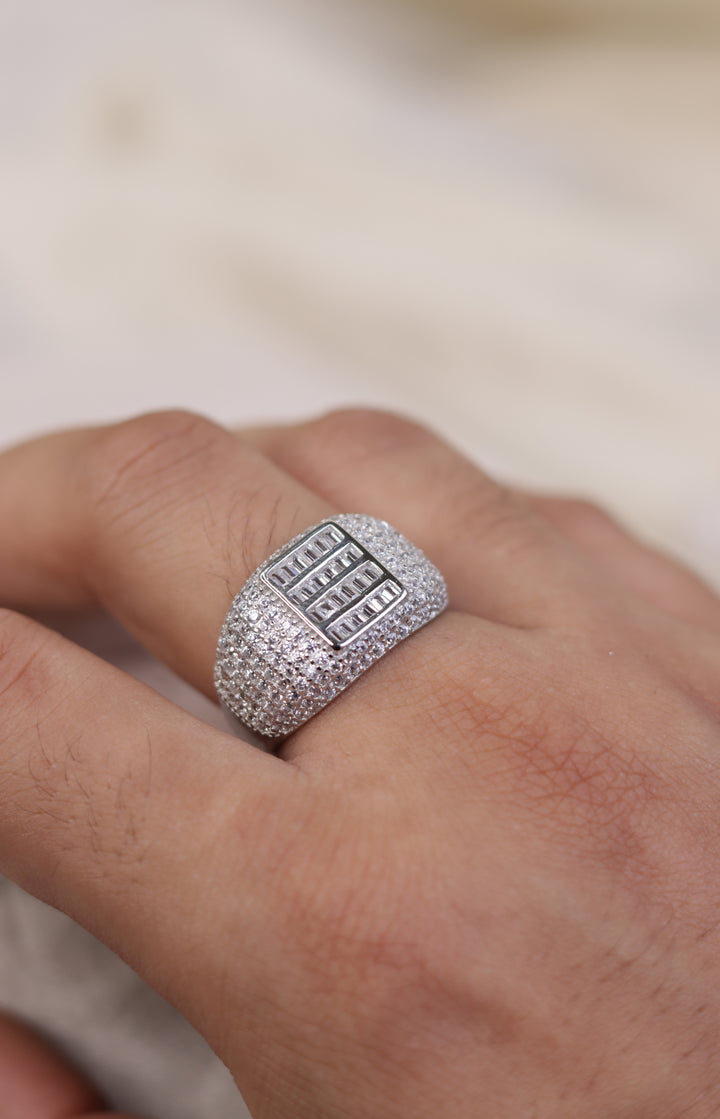 Cz Men 925 Sterling Silver Ring