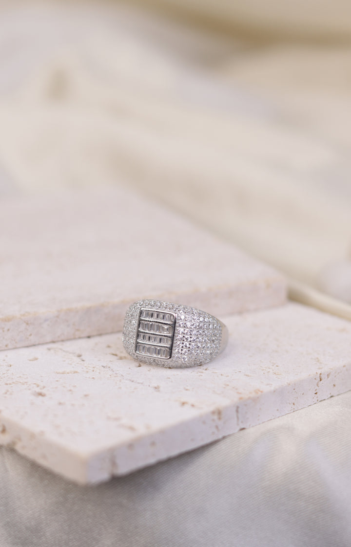 Cz Men 925 Sterling Silver Ring