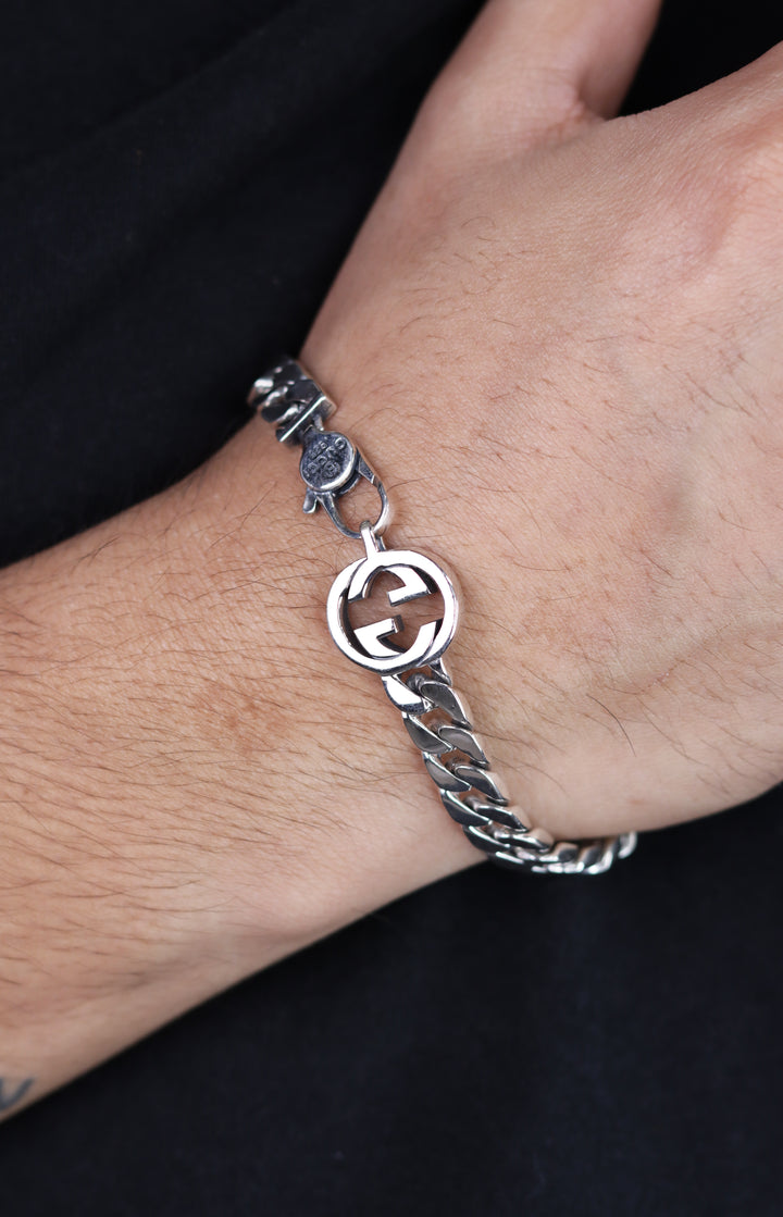 Gucci 925 Sterling Silver Linkage Bracelet