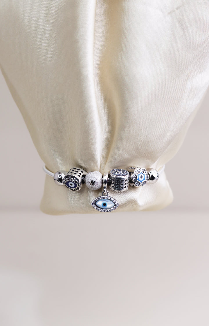 Nazariya Evil Eye 925 Sterling Silver Pandora Bracelet