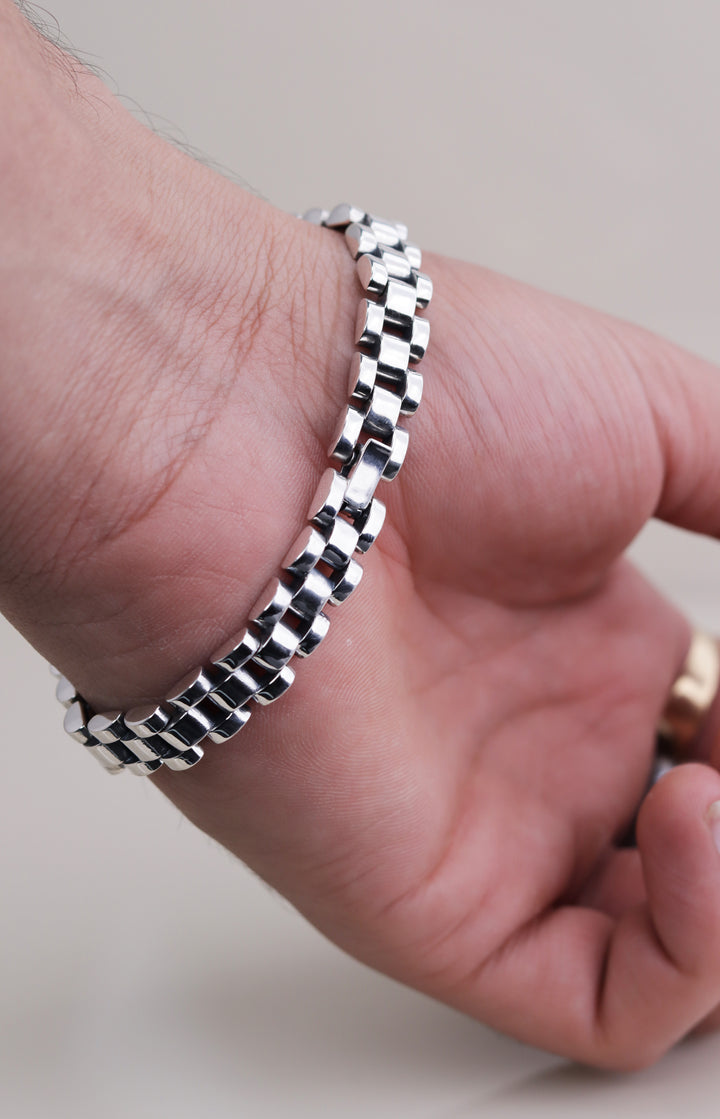 Versace Medusa 925 Sterling Silver Strap Bracelet