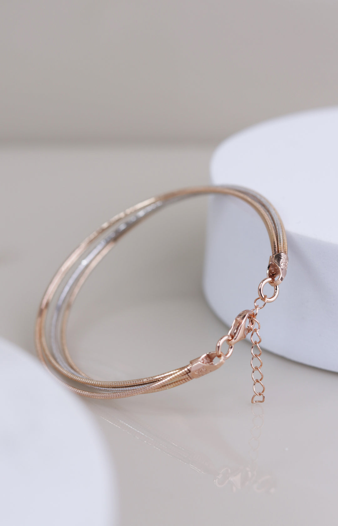 Harmony Dual-Tone 5 Layered 925 Sterling Silver Bracelet
