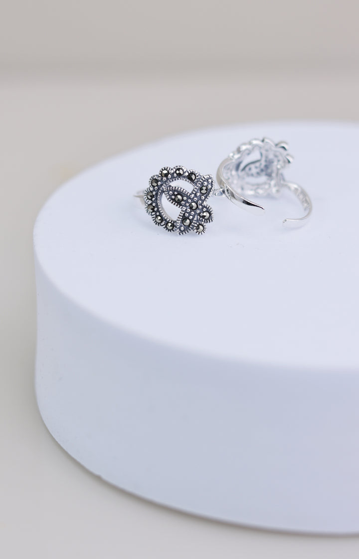Marcasite 925 Sterling Silver Women Toe Ring