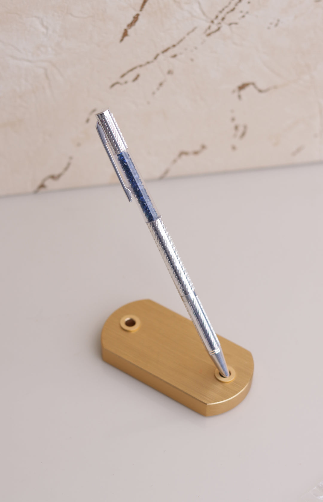 Blue Crystal 925 Sterling Silver Pen