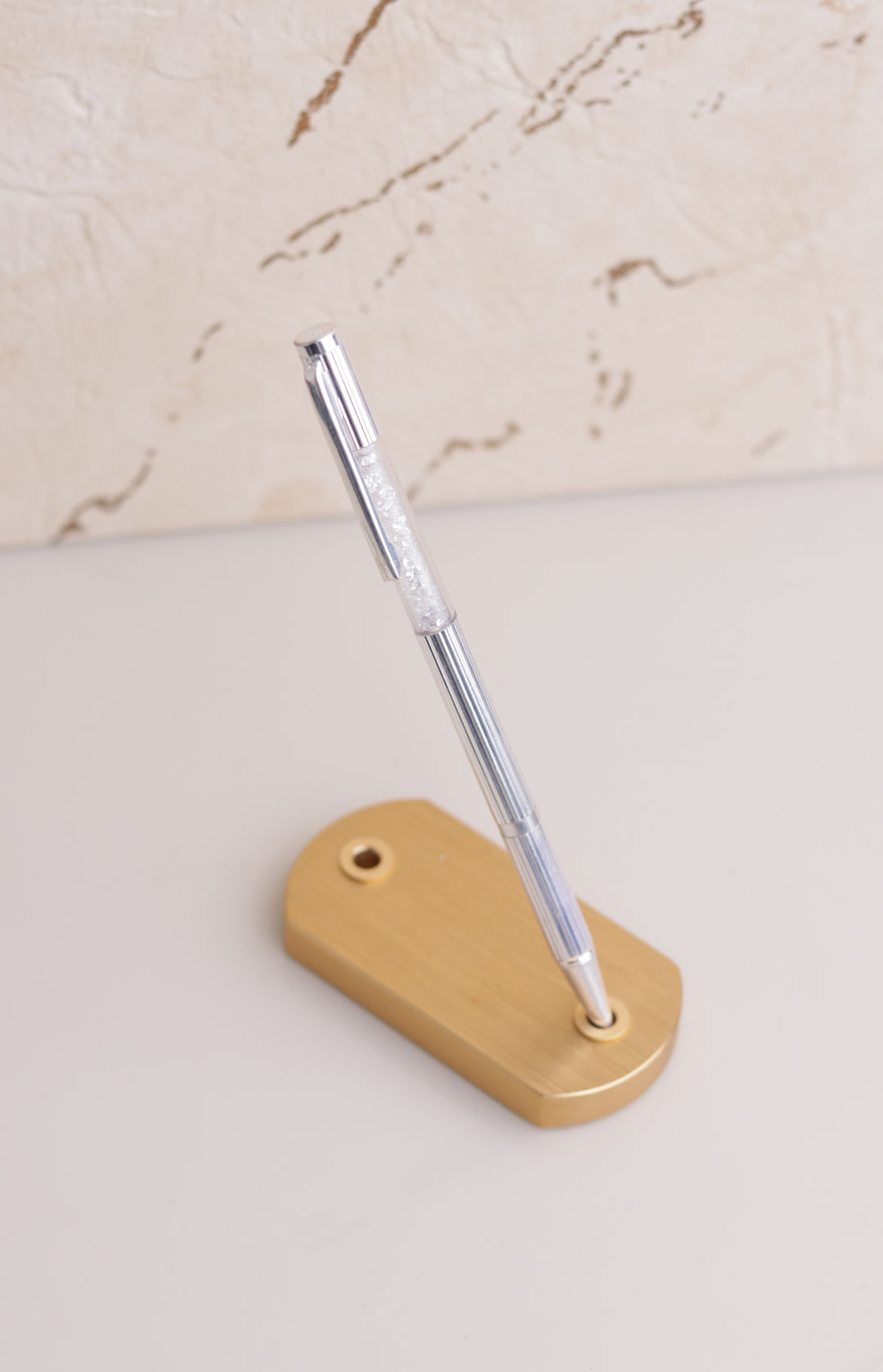 White Crystal 925 Sterling Silver Pen