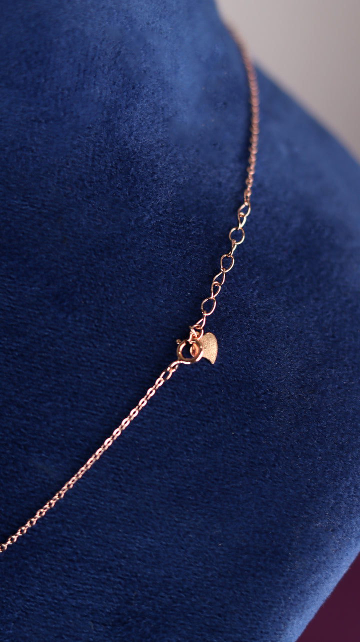 Radiant Rose Gold 925 Sterling Silver Chain Pendant