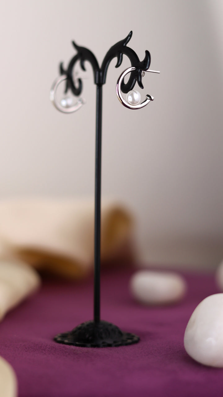 Classy Pearl 925 Sterling Silver Earrings