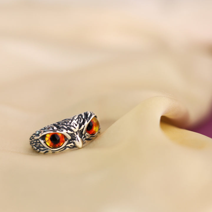 Owl Men 925 Sterling Silver Ring