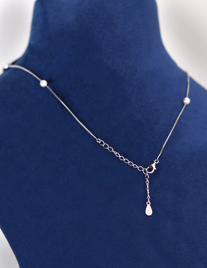 Classy Heart Shaped Pearl 925 Sterling Silver Chain Pendant