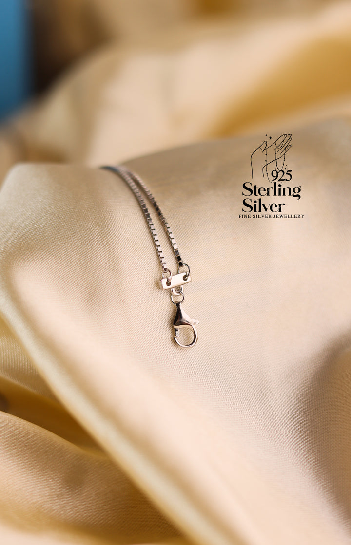 Infinity Box Chain 925 Sterling Silver Bracelet