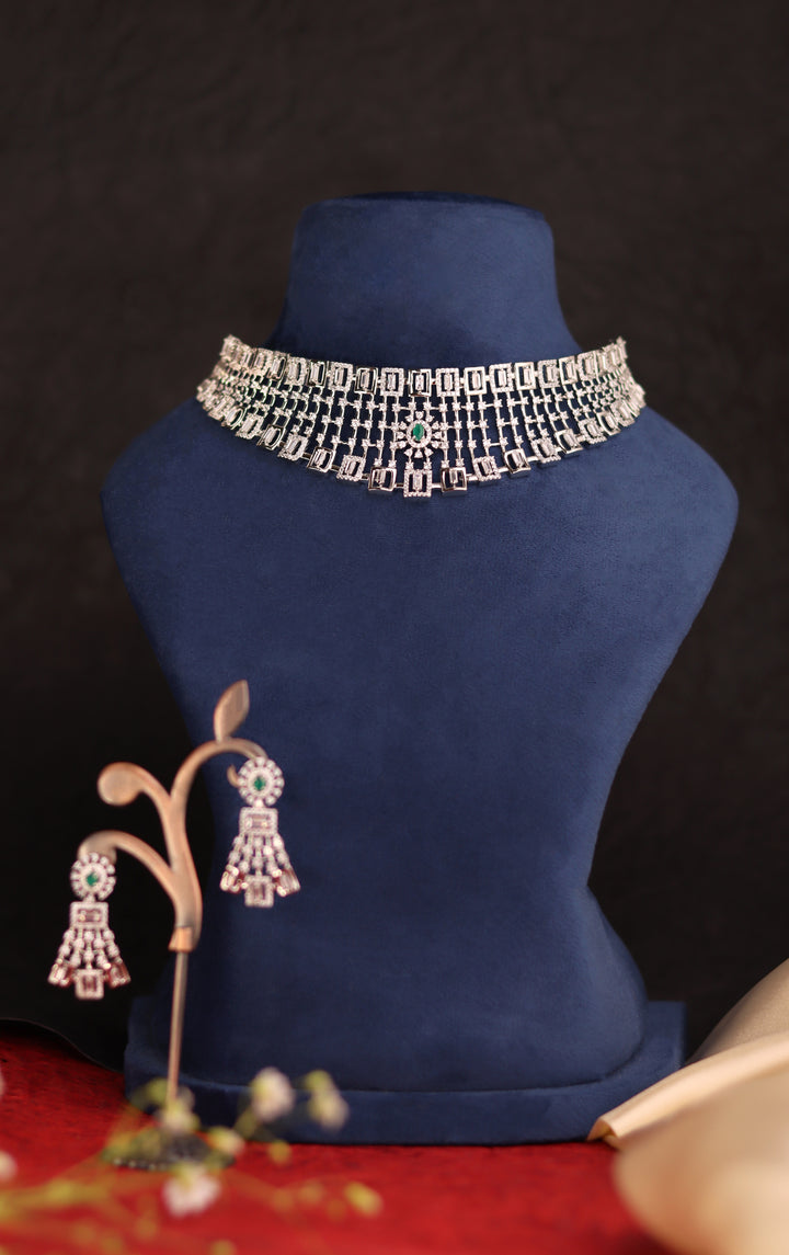 Magnificent 925 Sterling Silver Choker Necklace Set