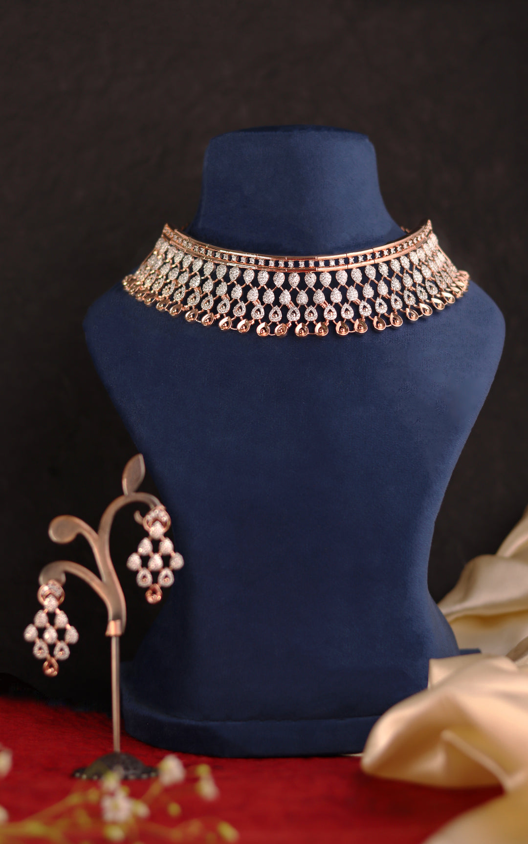 Exquisite 925 Sterling Silver Choker Necklace Set