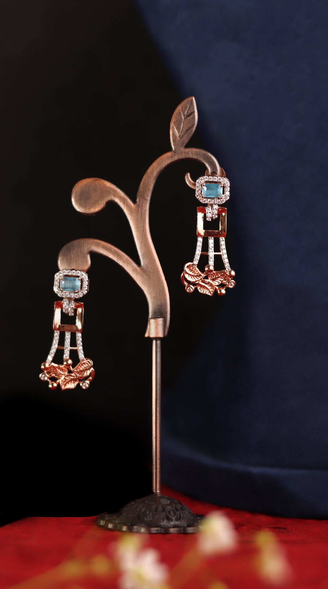 Exquisite Rose Gold 925 Sterling Silver Choker Necklace Set