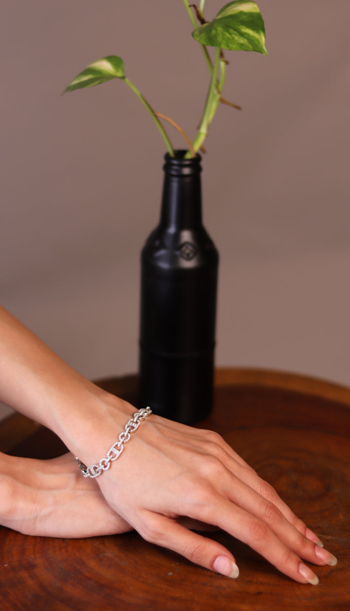 Eternal 925 Sterling Silver Cubic Zirconia Bracelet