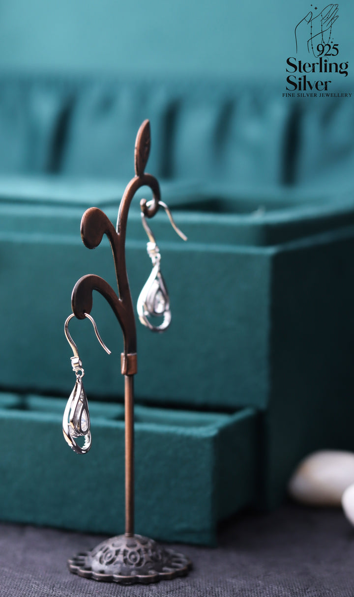 Alluring Solitaire 925 Sterling Silver Earrings