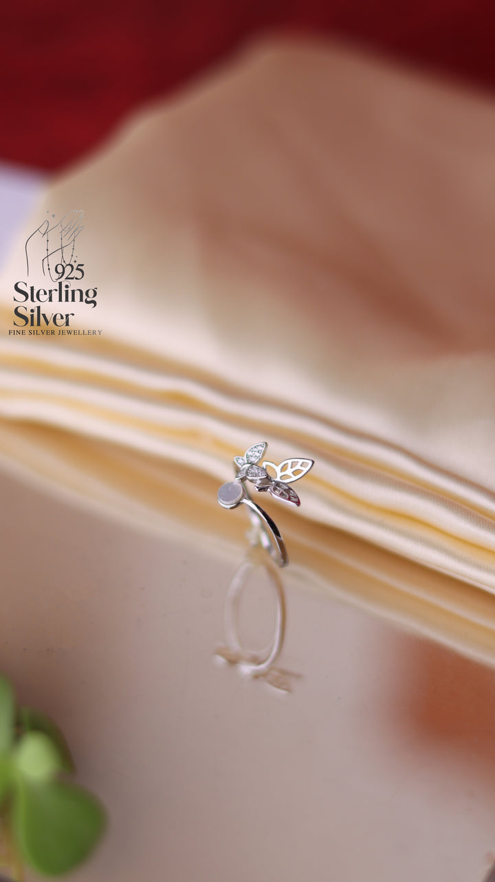 Sleek Butterflies 925 Sterling Silver Women Ring