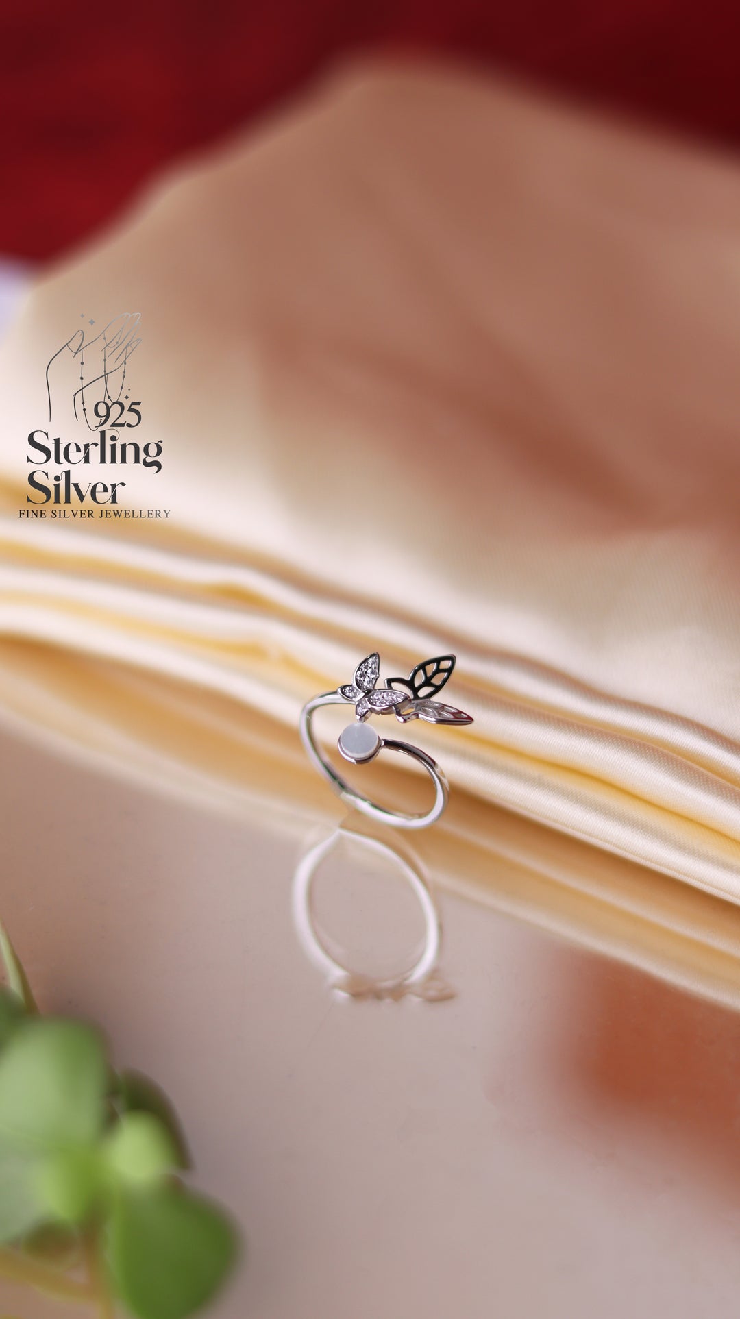 Sleek Butterflies 925 Sterling Silver Women Ring