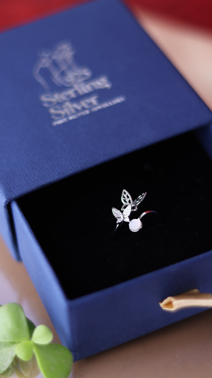 Sleek Butterflies 925 Sterling Silver Women Ring