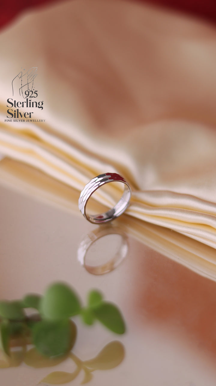 Unisex 925 Sterling Silver Adjustable Band Ring