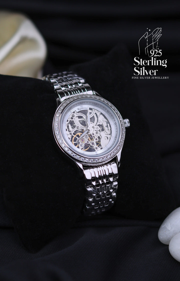 Elegant 925 Sterling Silver Automatic Men's Watch