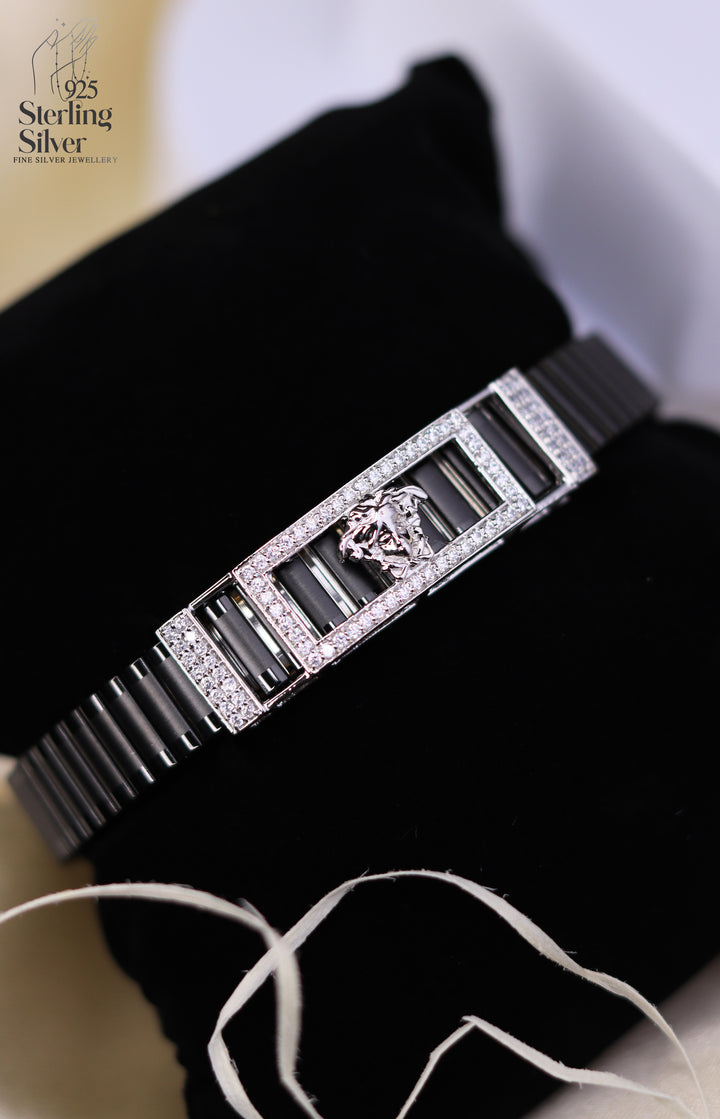 Medusa 925 Sterling Silver Rolex Bracelet