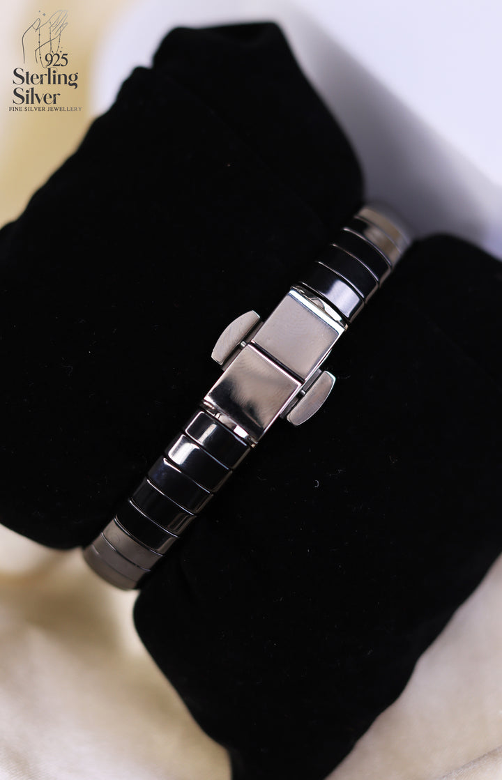 Horse 925 Sterling Silver Ceramic Bracelet