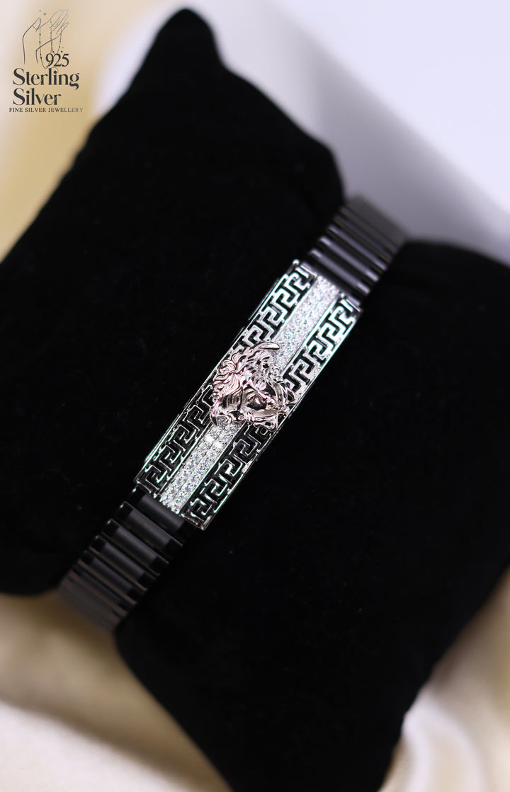 Medusa Versace 925 Sterling Silver Rolex Bracelet