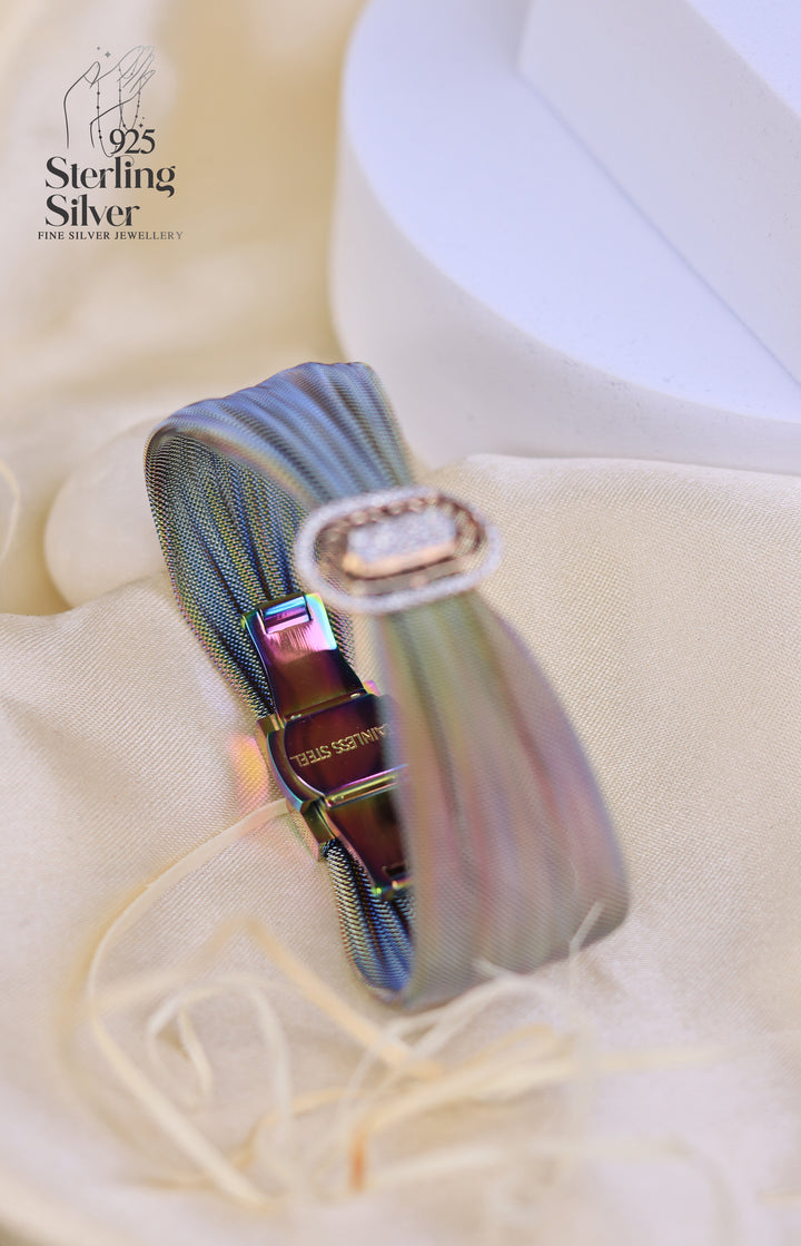 Eternity 925 Sterling Silver Cuff Bracelet