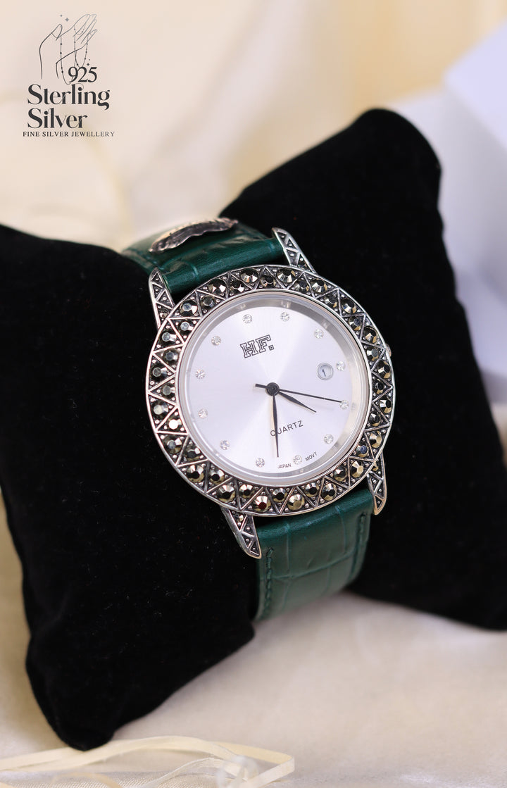 Marcasite 925 Sterling Silver Watch