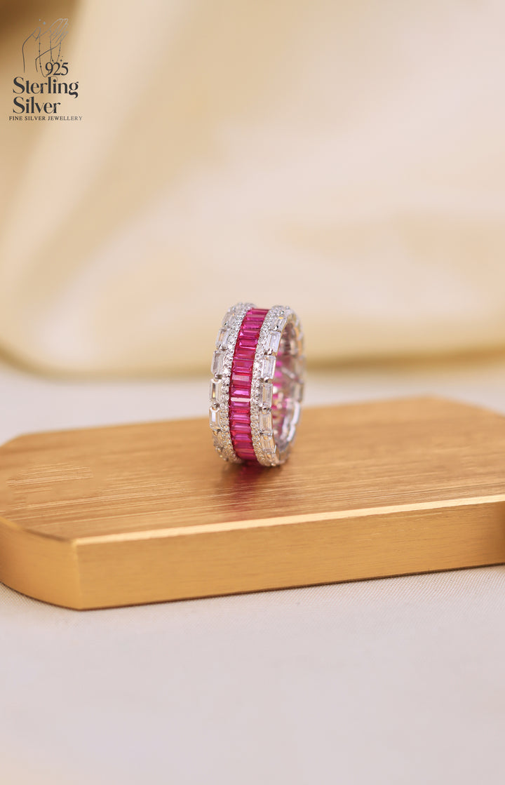 Amethyst 925 Sterling Silver Band Ring