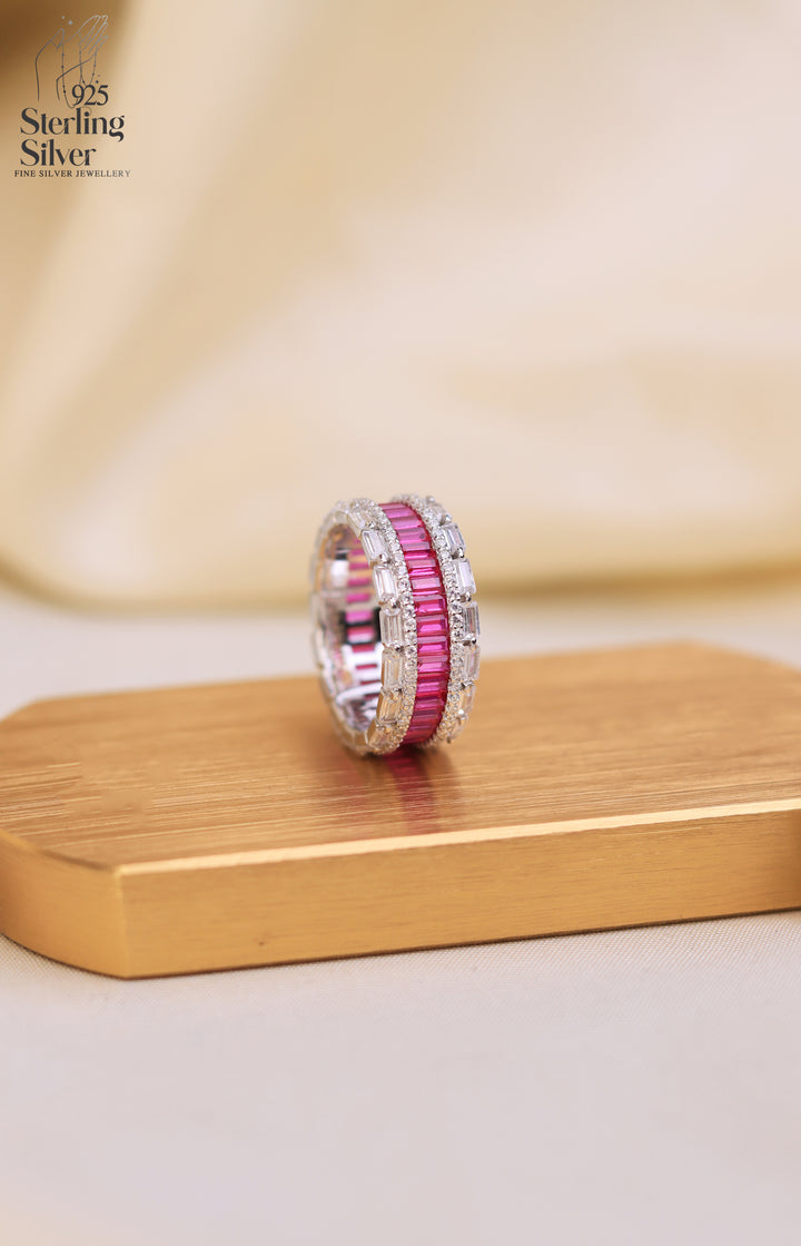 Amethyst 925 Sterling Silver Band Ring