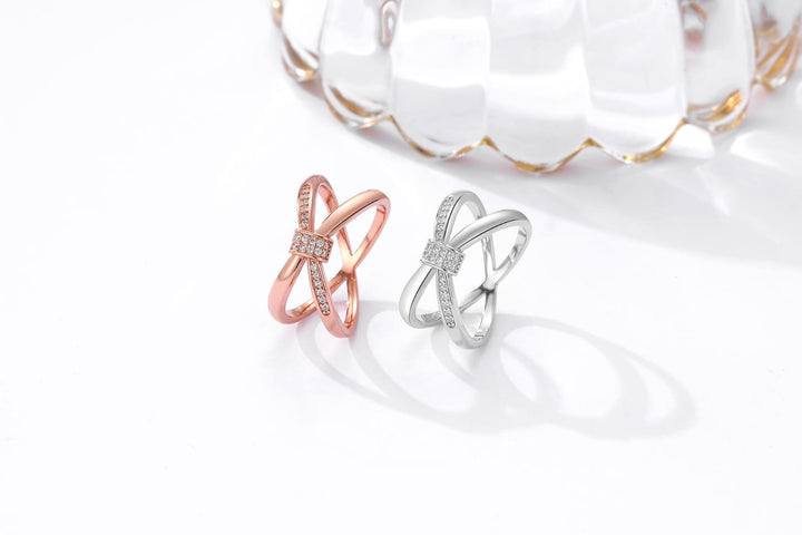 Crossed Paths 925 Sterling Silver Women Ring